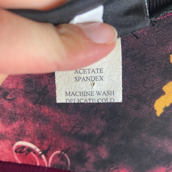 Ahni Size 2X Tunic Top Slinky Stretch Blouse Asymmetrical Asian Artsy USA - Picture 7 of 7